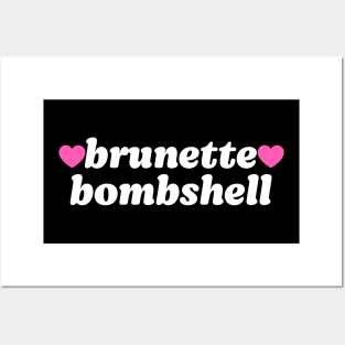 brunette bombshell Funny Posters and Art